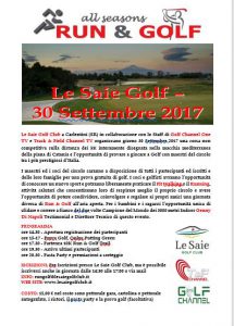 Locandina Run & Golf Le Saie 2017